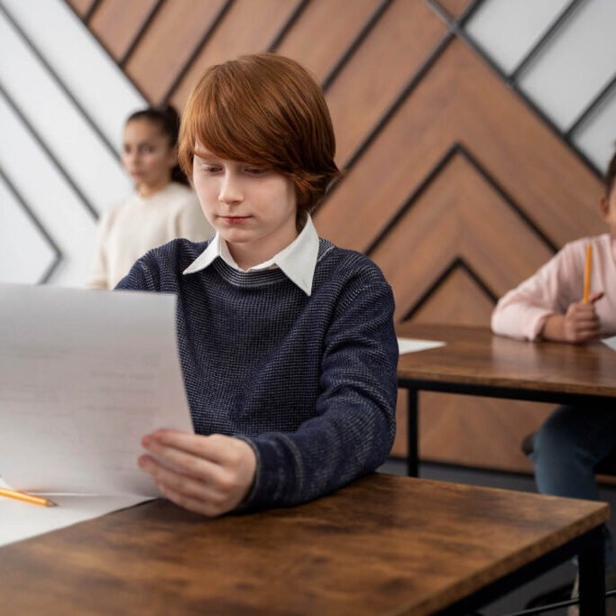 kids having exams kids having exams